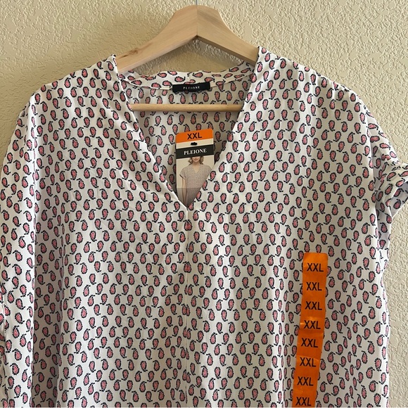 Pleione Dotted Balloon Blouse Size XXL NWT - Picture 3 of 11